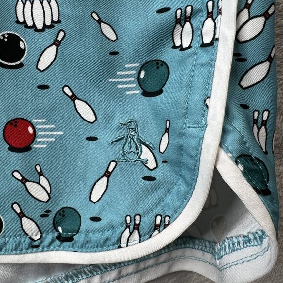 Penguin Swim Trunk Men’s 32 Bowling Pin Novelty Printed Beach Swim Shorts - Picture 6 of 11